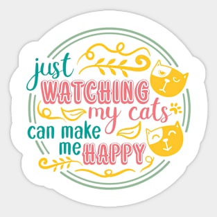 cat typography 1 Sticker